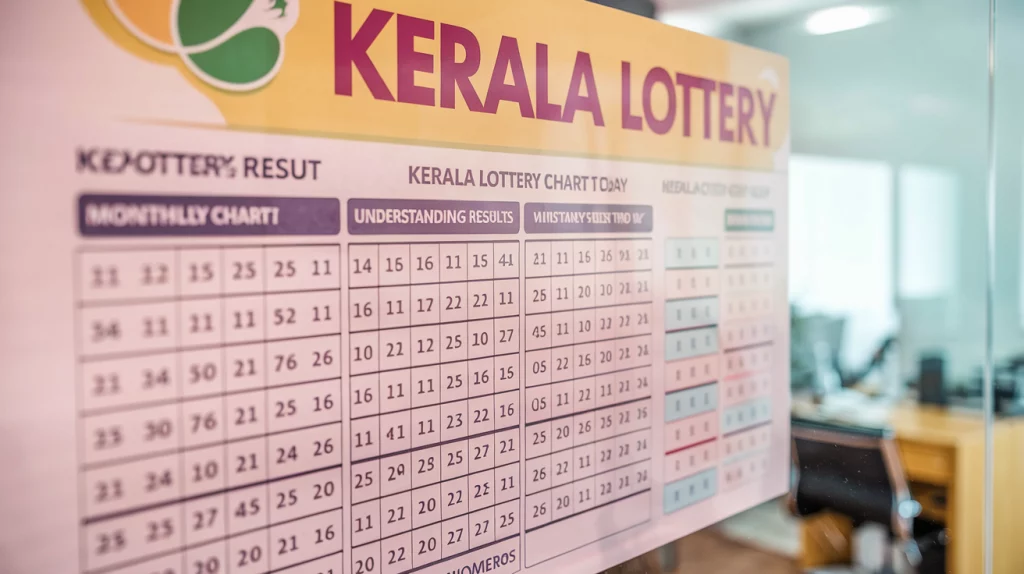 Kerala lottery result today displayed on a live board
