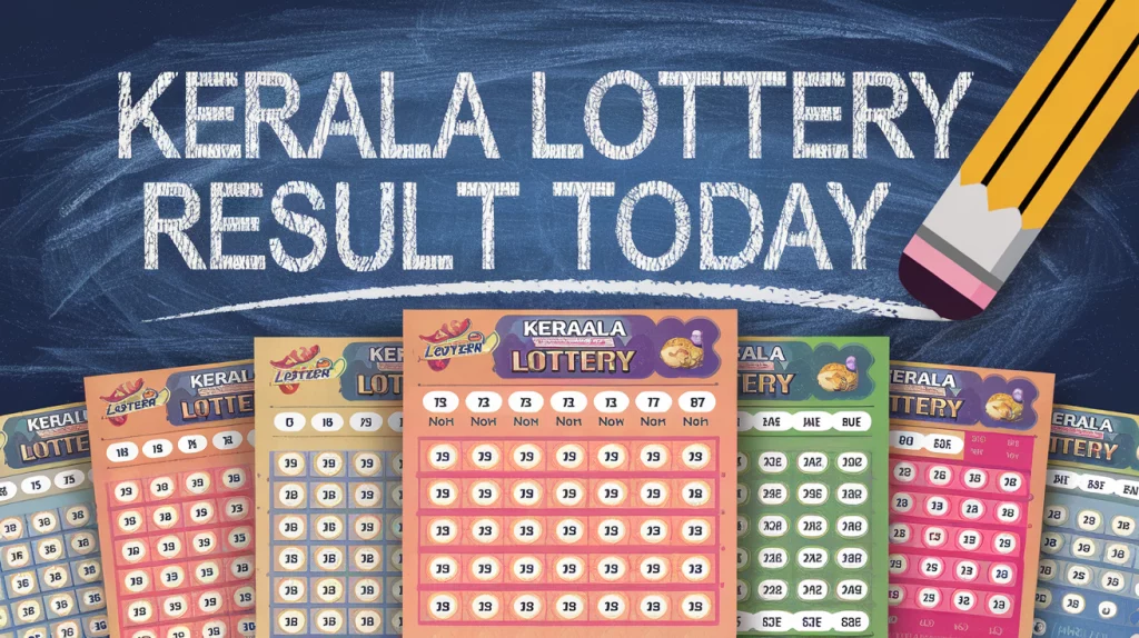 Kerala lottery result today displayed on a live board